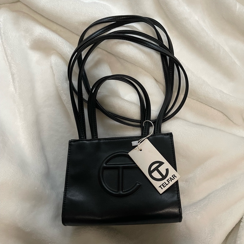 AUTHENTIC #TELFAR BLACK SMALL SHOPPER TOTE